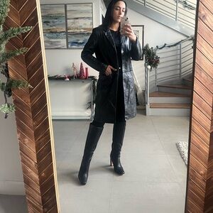 Vintage Emma James Liz Claiborne Leather trench coat